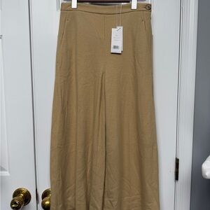 Vince NWT Tan Cotton Wide Leg Pants